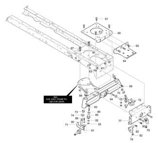 Frame Assembly (Part 2) Diagram and Parts List for 42587X50D 2001 Briggs and Stratton Lawn Tractor